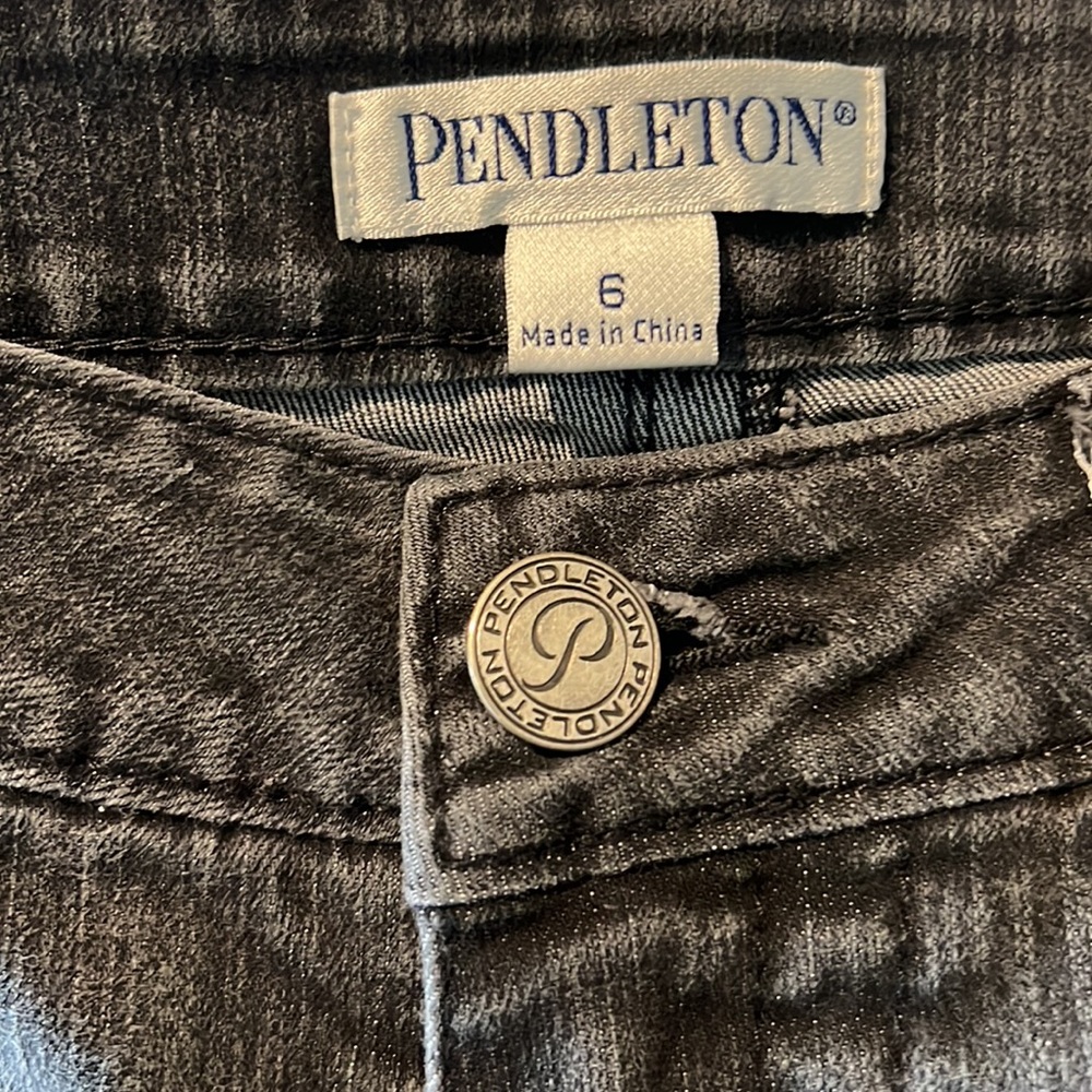 Pendleton Black/Dark Gray Cotton Blend Skinny Jea… - image 7